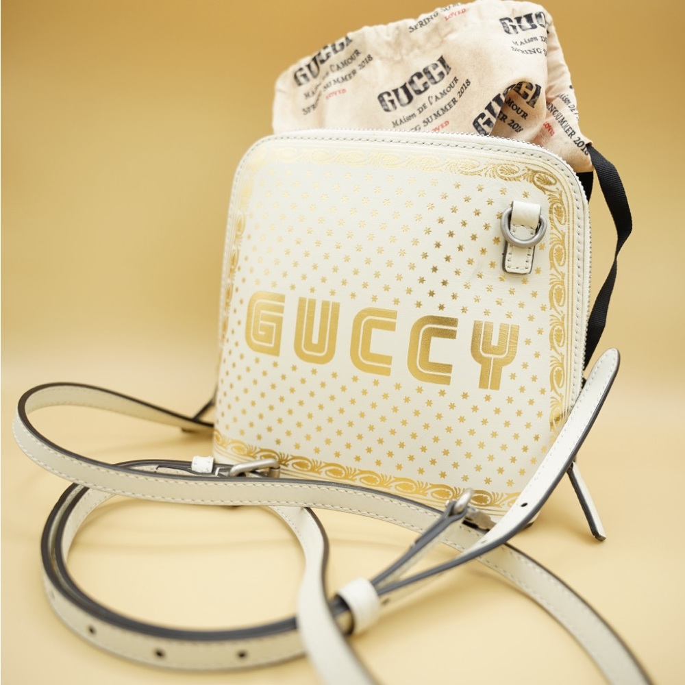 Gucci X Sega Calfskin Gucci Stars Mini Dome Crossbody Bag